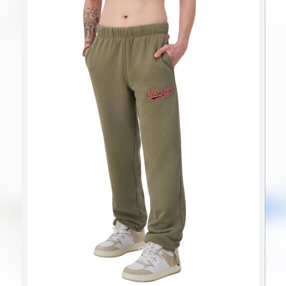 Champion Reverse Weave Puddle Pants in Olive Green Size XS